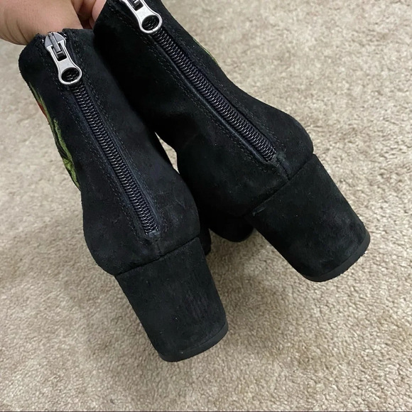 RENVY Floral Embroidered Suede Booties Women EU39 - Picture 7 of 10